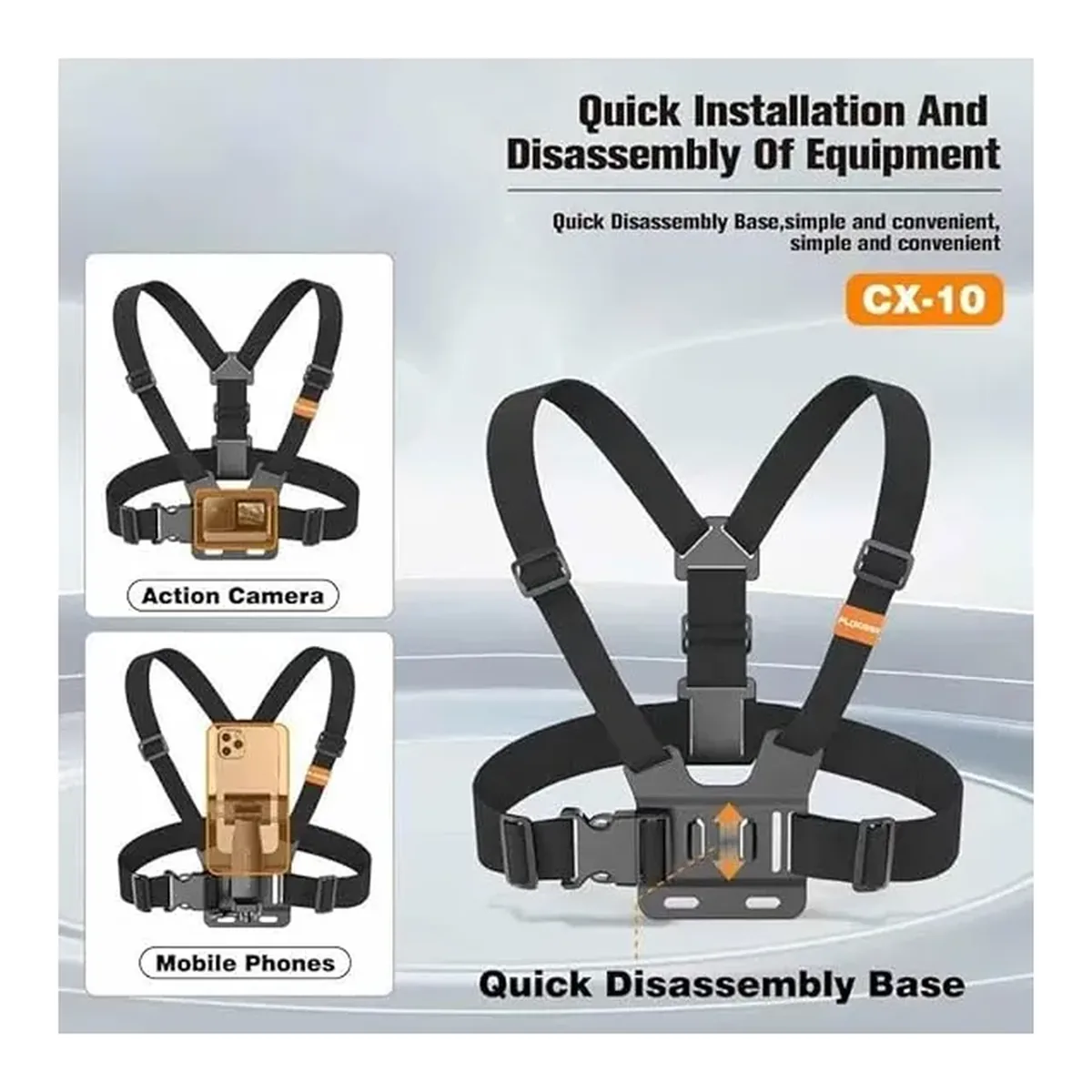 Plokama CX10 Chest Strap Phone Mount Holder — Detail 3