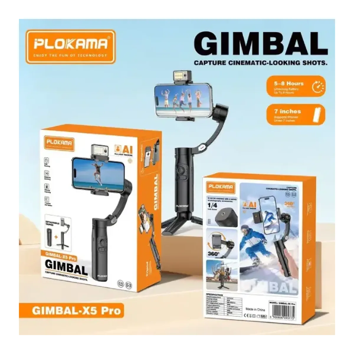 Plokama Gimbal X5 Pro Tripod — Detail 10