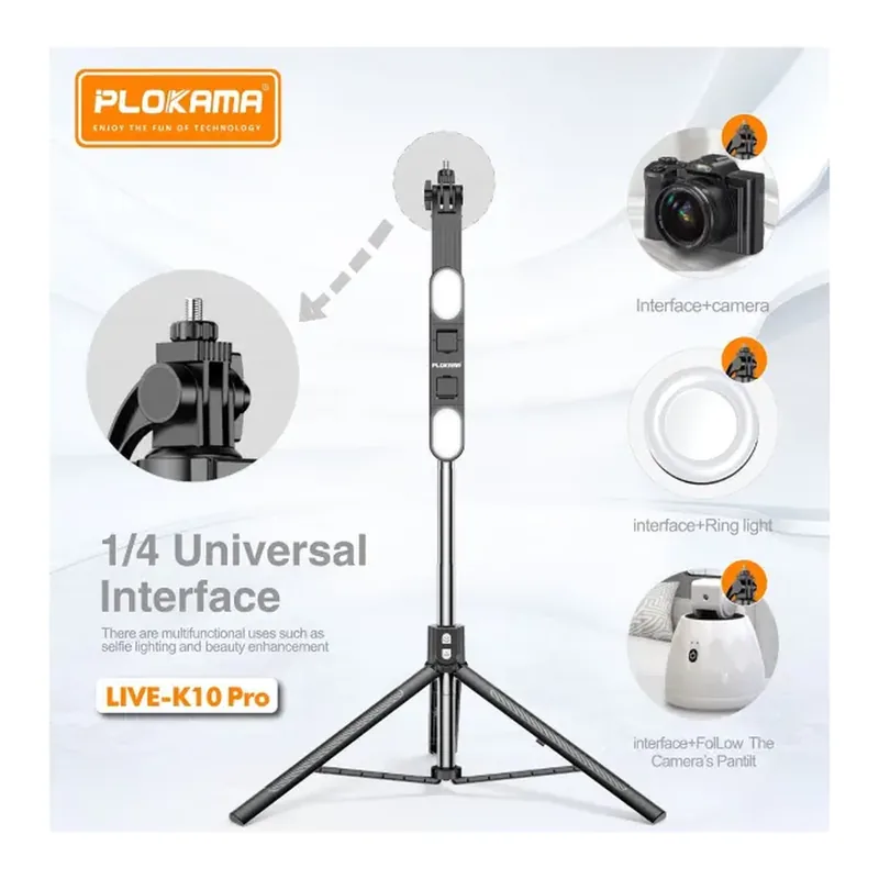 Plokama K10 Pro Selfie Stick Tripod — Detail 2