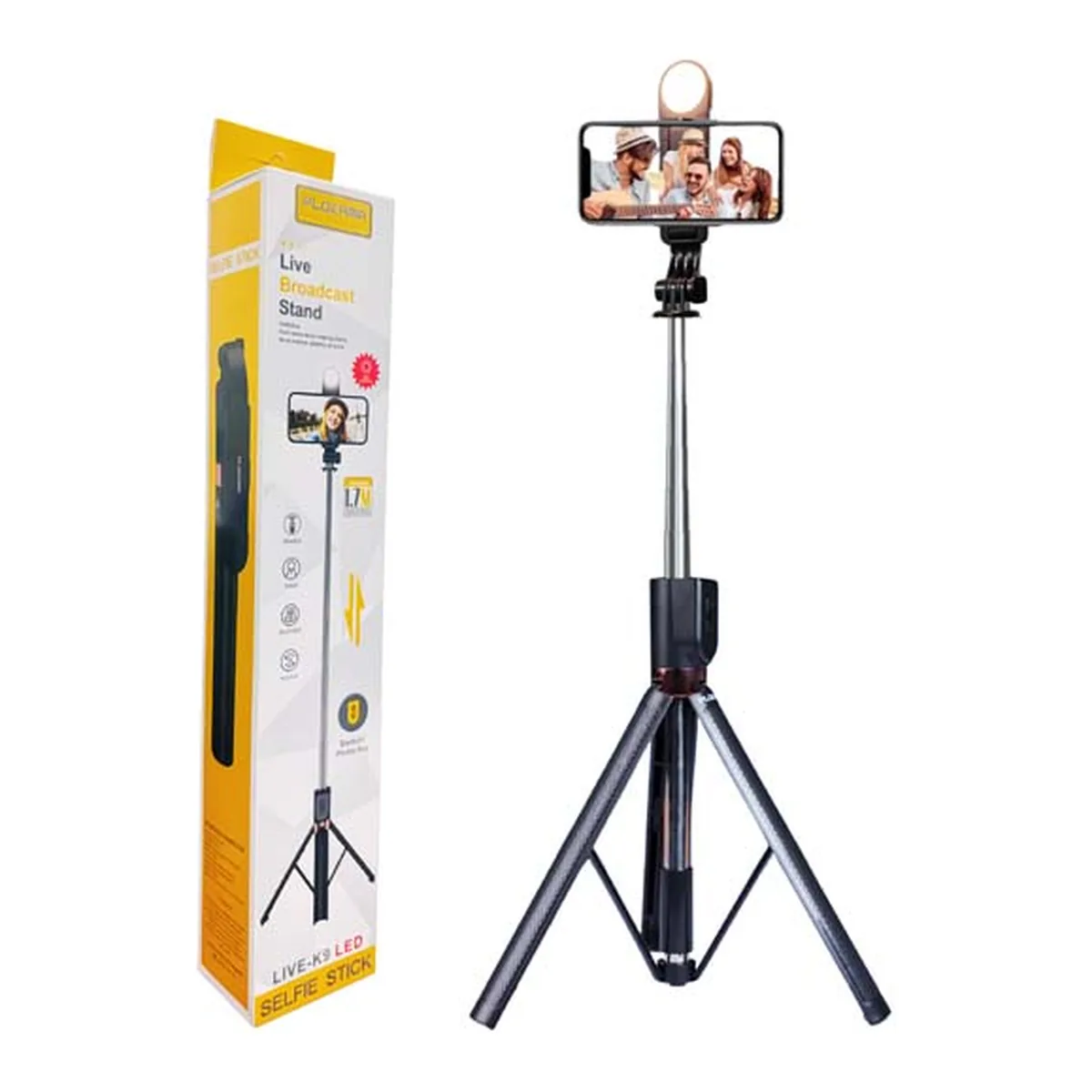 Plokama K9 LED Selfie Stick Tripod