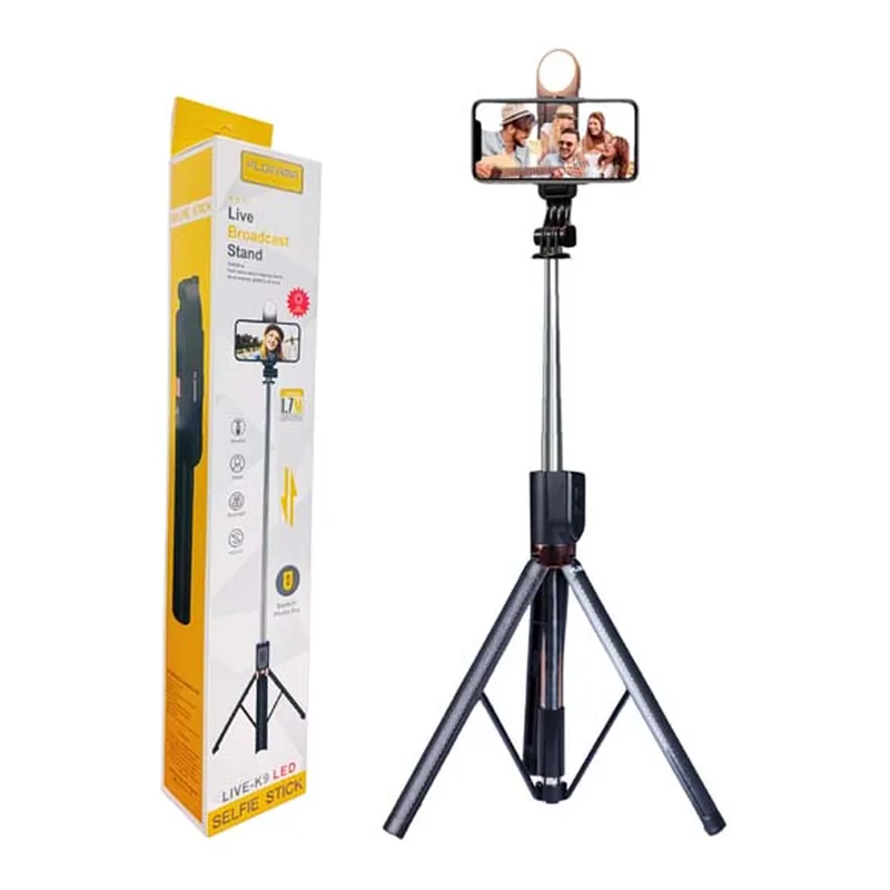 Plokama K9 LED Selfie Stick Tripod — Detail 1