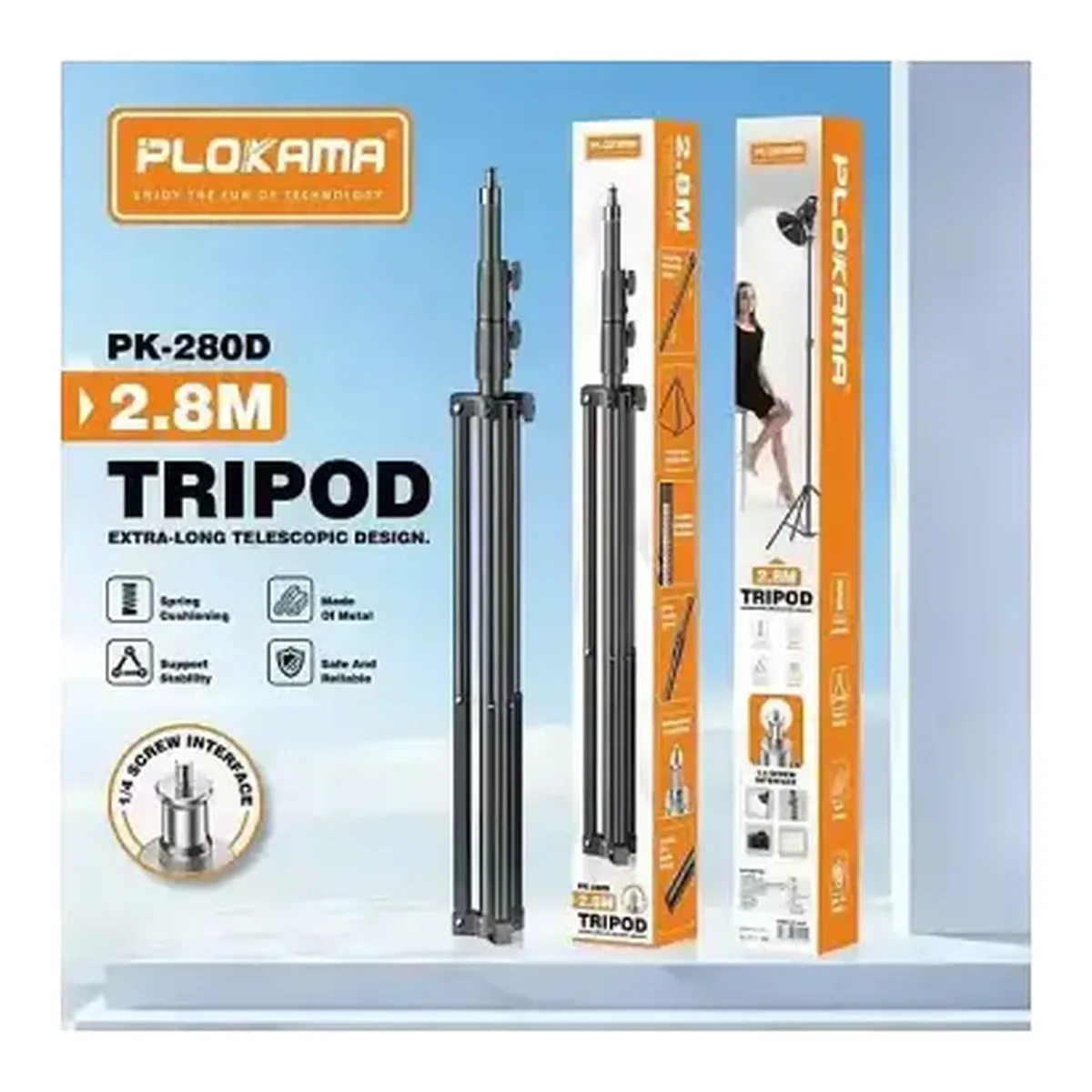 Plokama PK-280D 2.8m Professional Camera Tripod — Detail 2