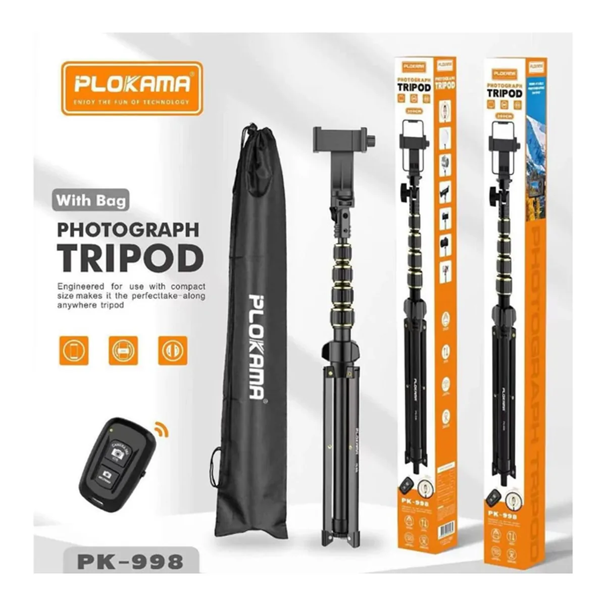 Plokama PK-998 Selfie Stand Tripod — Detail 3
