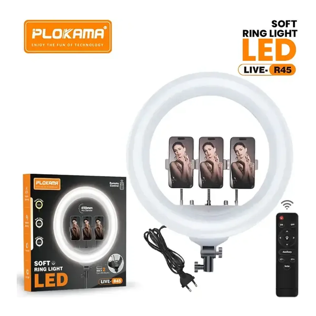 Plokama R45 Soft LED Ring Light
