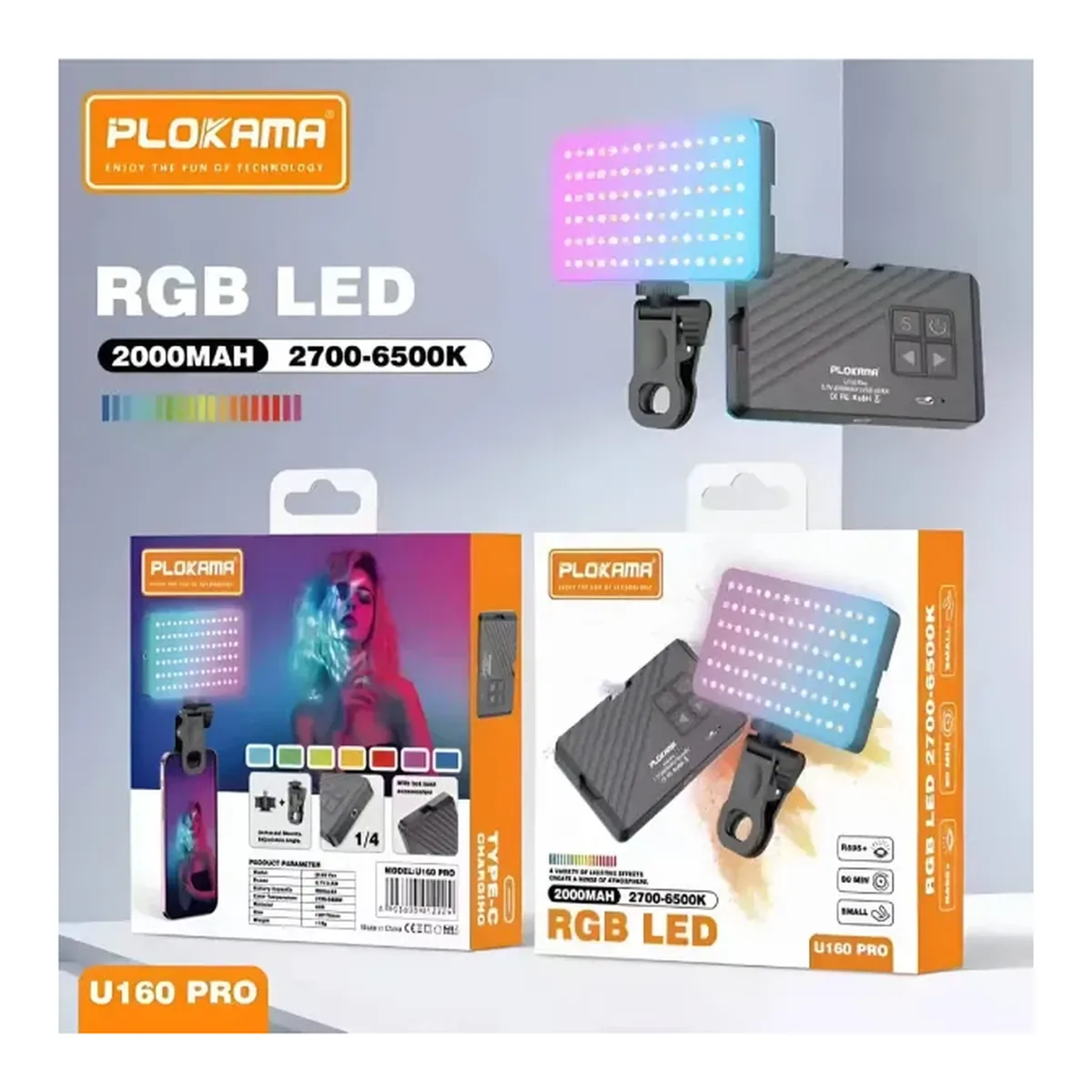 Plokama U160 Pro RGB Portable LED Light — Detail 2