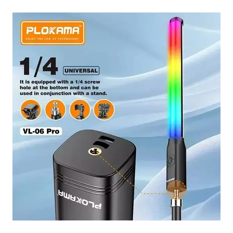 Plokama VL-06 Pro RGB Light Stick — Detail 1