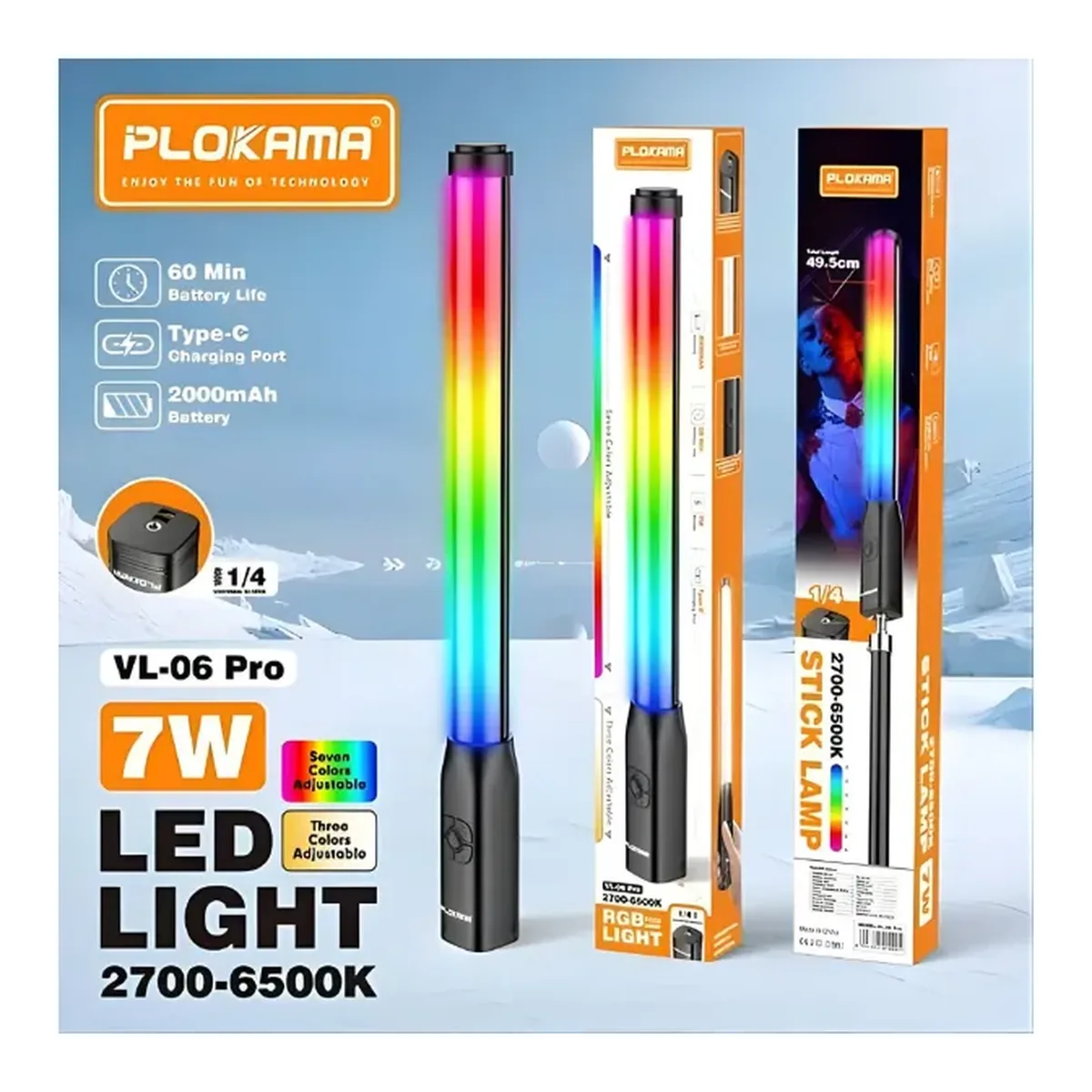 Plokama VL-06 Pro RGB Light Stick — Detail 4
