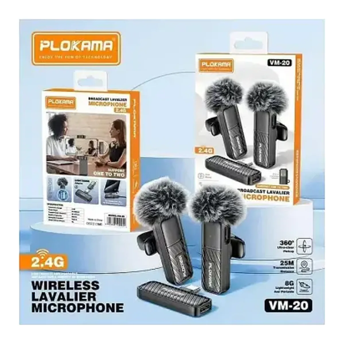 Plokama VM20 Dual Wireless Lavalier Microphone
