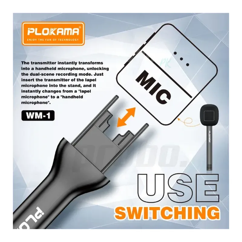 Plokama WM-1 Remote Microphone Handheld Stick — Detail 2