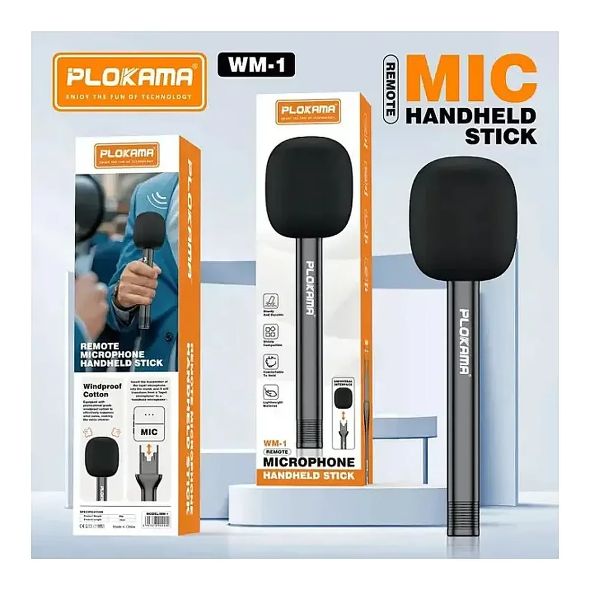 Plokama WM-1 Remote Microphone Handheld Stick — Detail 3